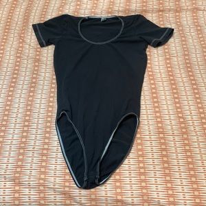 Los Angeles Apparel bodysuit short sleeve cotton spandex loungewear athletic